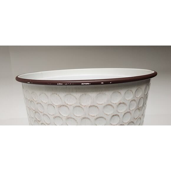 Better Homes & Gardens Antique Farmhouse-Style White  Ice Bucket Free Scoop - Picture 7 of 9